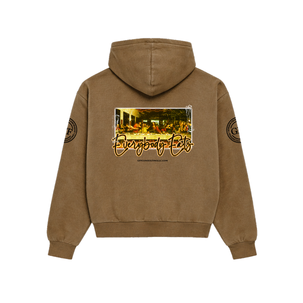 Everybody Eats Loose-fit scuba hooded jacket