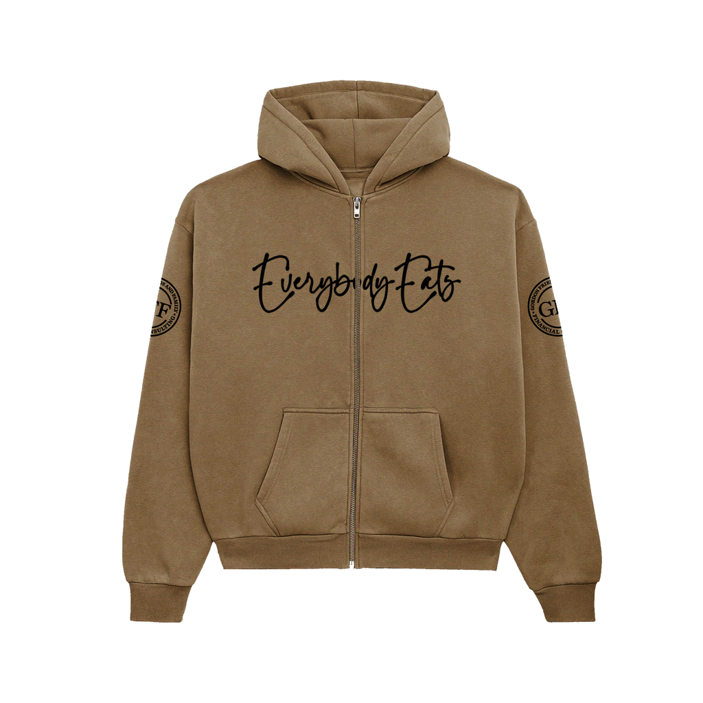 Everybody Eats Loose-fit scuba hooded jacket
